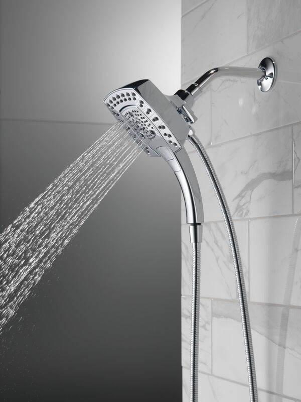 Shower Heads Two In One 5 Settings Soft Rubber Touch Multi Purpose Separated 